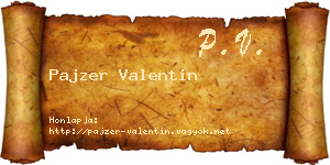 Pajzer Valentin névjegykártya